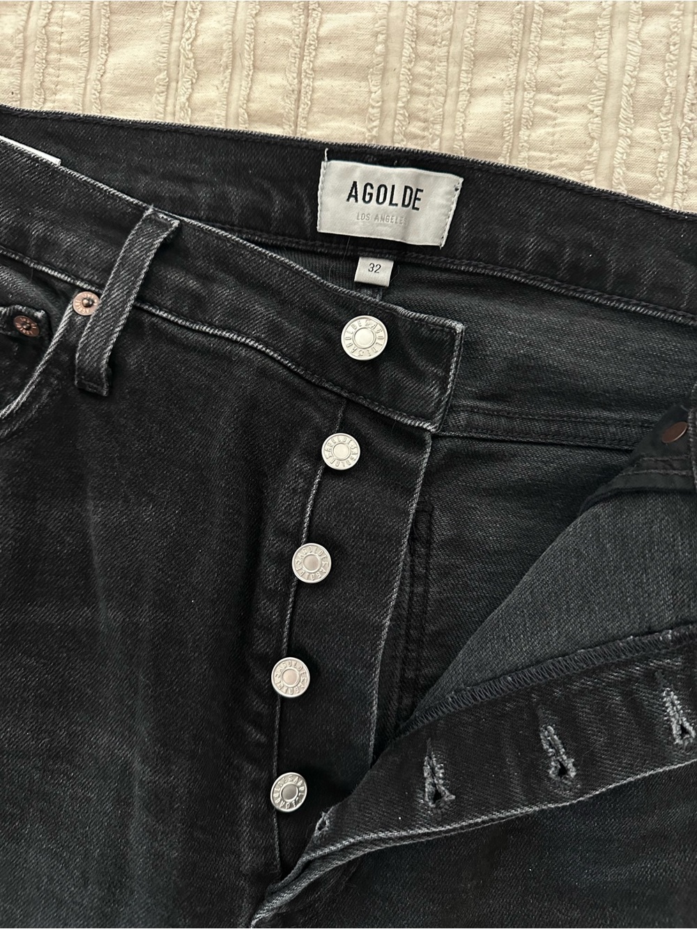 AGOLDE Freya Jeans | Washed Black/Charcoal | size 32